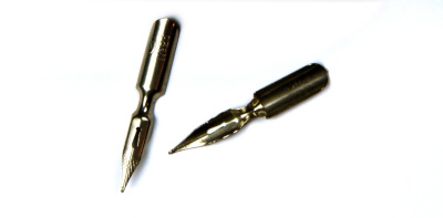 Перо для чистописания №23 никелированное