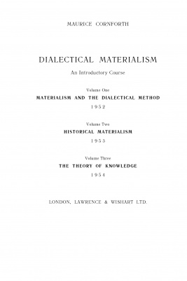 Диалектический материализм. Корнфорт М.К. 1956